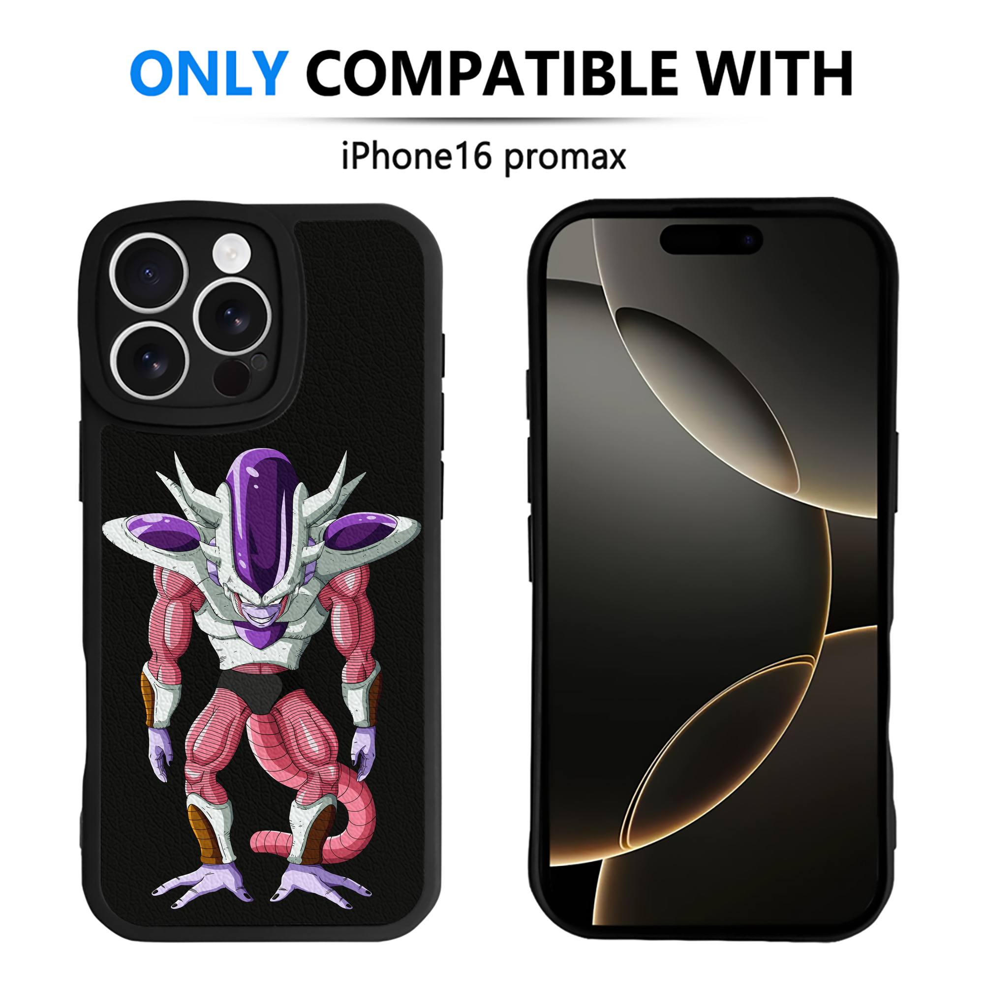 （画像用） ドラゴンボール フリーザ DRAGON BALL Frieza 【iPhone 16シリーズ対応】シリコンスマホケース（レザー調） 材質：シリコン